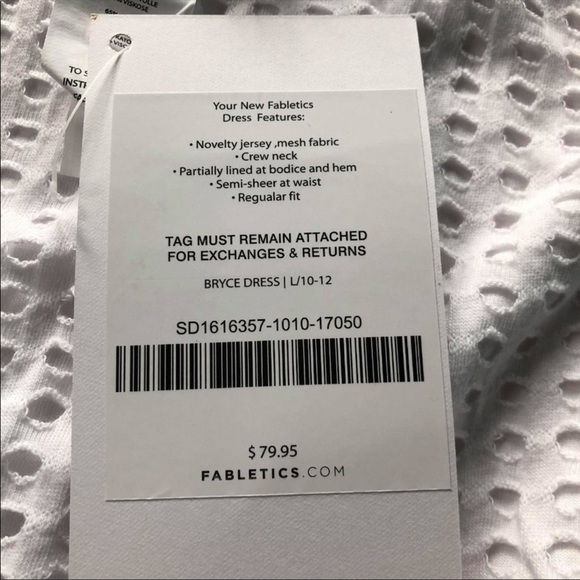 Fabletics white dress.  Perfect for the summer - Picture 2 of 2